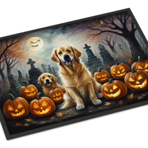 Golden Retriever Spooky Halloween Doormat