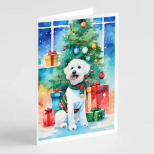 Bichon Frise Christmas Greeting Cards Pack of 8
